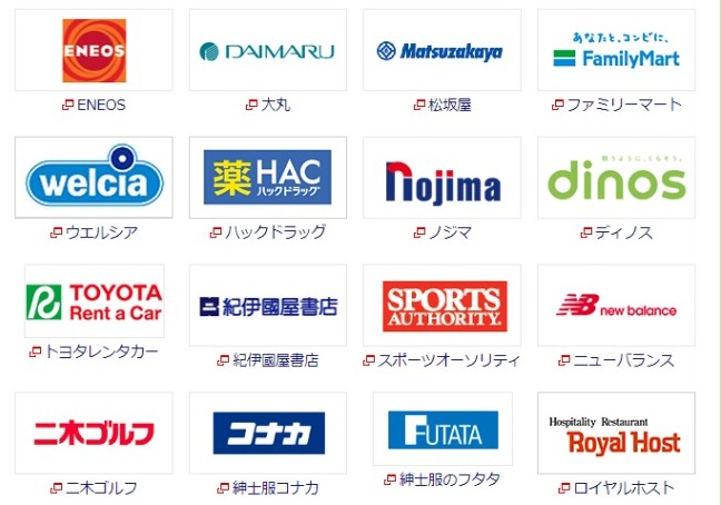 JALカード特約店一覧説明画像