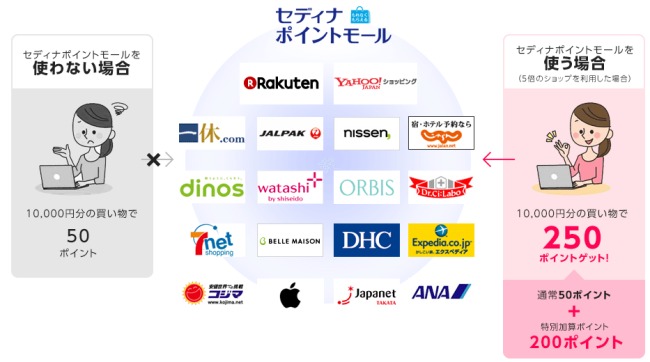 セディナポイントモール説明画像