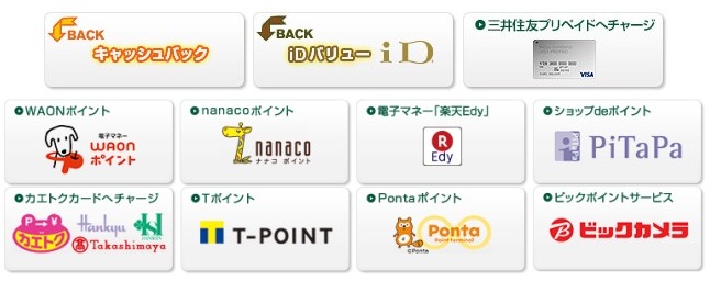 ポイント交換先説明画像