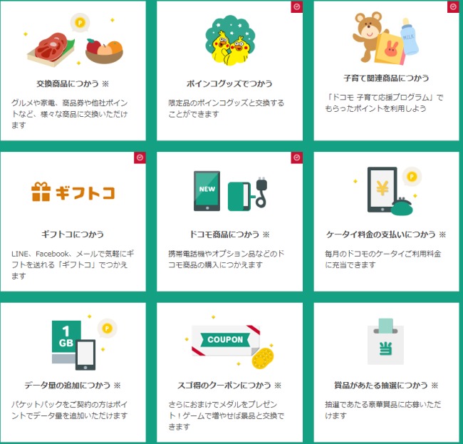 ｄポイント使い道説明画像