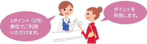 大丸・松坂屋で1ポイント1円利用可能説明画像