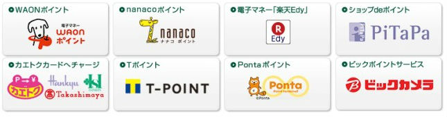 ポイント交換先説明画像