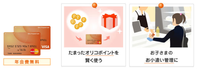 オリコポイントをプリペイドカードにチャージ説明画像