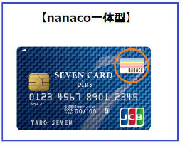セブンカードプラスnanaco一体型画像