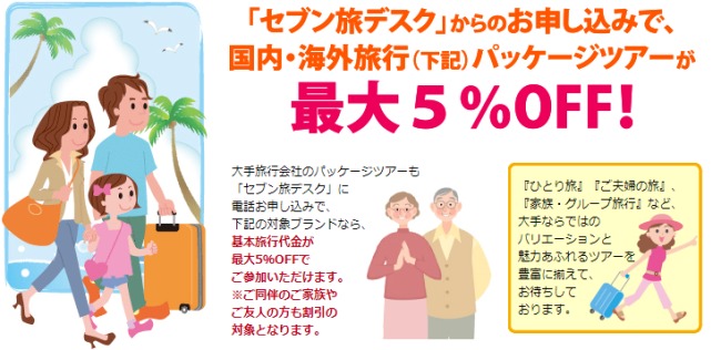 パッケージツアー最大5%オフ説明画像