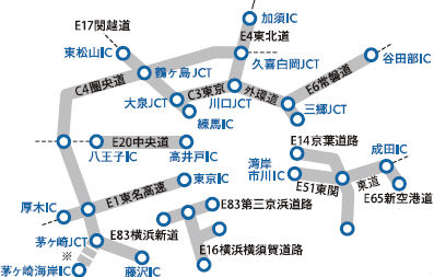 平日朝夕割引対象外エリア(東京近郊)説明画像
