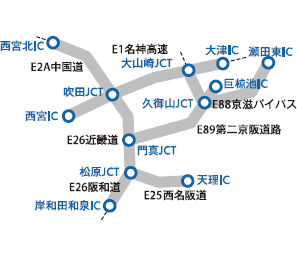 平日朝夕割引対象外エリア(大阪近郊)説明画像