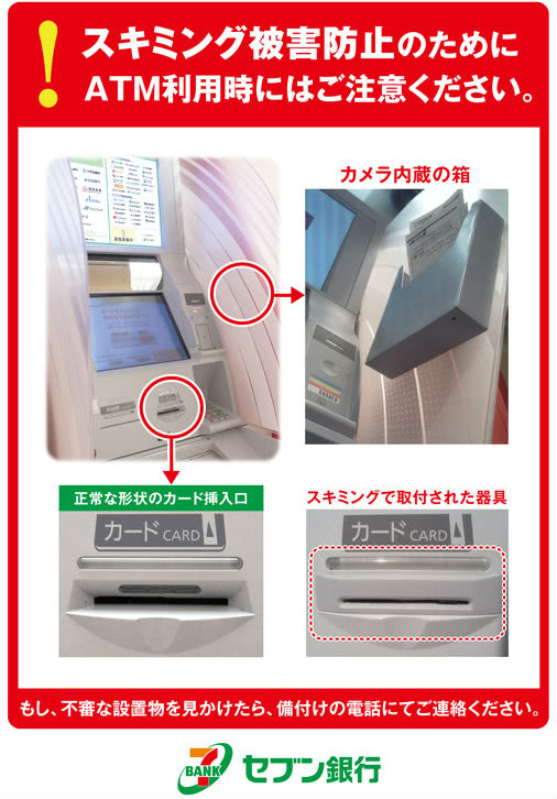 セブン銀行ATMスキミング手口説明画像