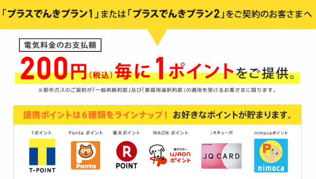 西部ガスでPontaポイントが貯まる説明画像