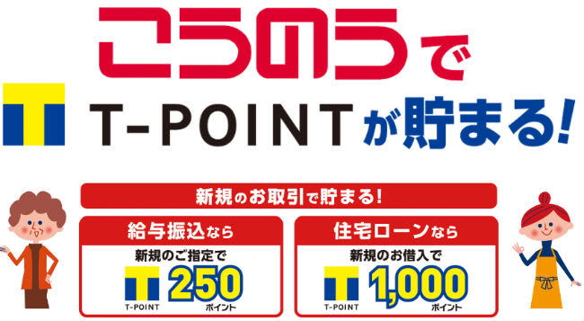 興能信用金庫でTポイント貯まる説明画像