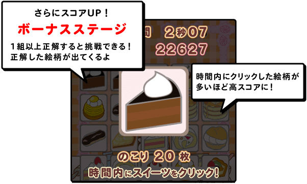 スイーツ神経衰弱説明画像