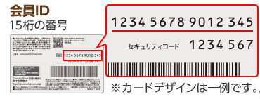 Pontaカード裏面の15桁画像