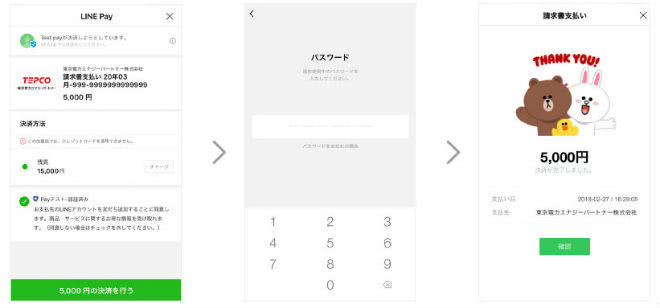 LINE Pay請求書支払い手順③