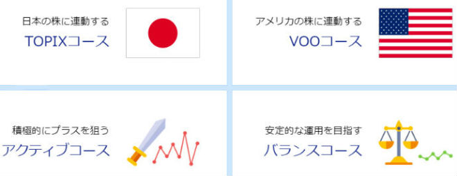 選べる4つのコース説明画像