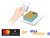 Mastercardコンタクトレス＆Visaタッチ説明画像