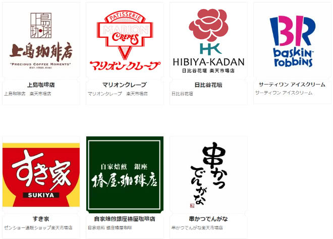 楽券利用可能店舗一覧画像