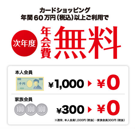 OMCカード次年度年会費無料条件