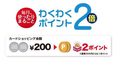 月5万以上でポイント2倍説明