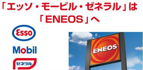 エッソ・モービル・ゼネラルENEOSに統合
