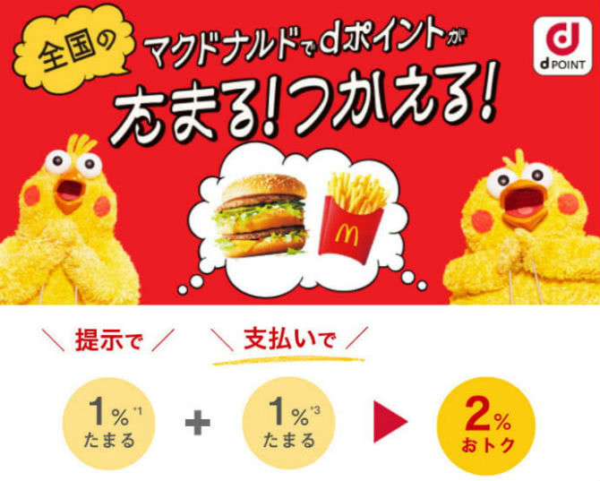 マクドナルドｄカード還元率