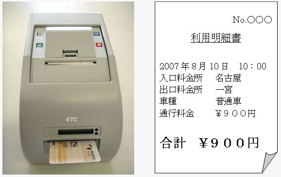 ETC利用履歴発行プリンター