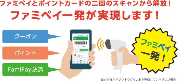 ポイントも決済もクーポンもファミペイ一発