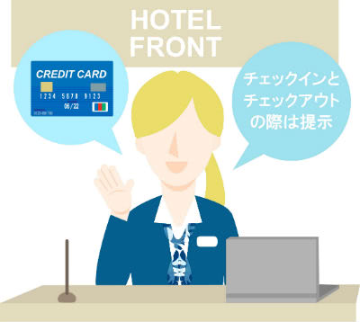 ホテルにはクレジットカードが必要