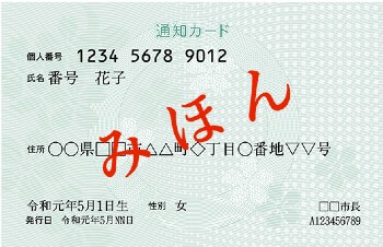 マイナンバーカード通知